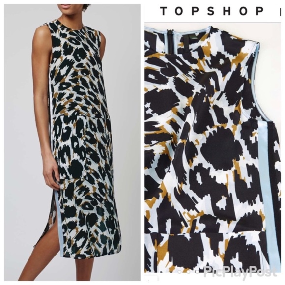 topshop silk midi dress
